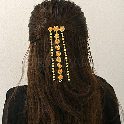 Brass Tassel Hair Barrettes WD0673-1