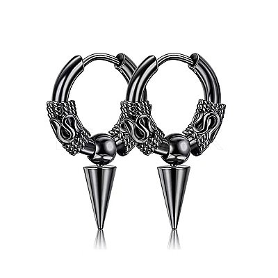 304 Stainless Steel Hoop Earrings PW-WG23967-04-1