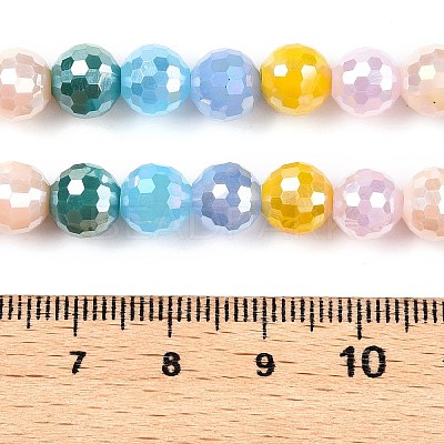 Electroplate Glass Bead Strands GLAA-Z006-01F-1