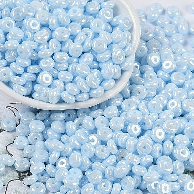 Opaque Colours Luster Glass Seed Beads SEED-P008-01C-09-1