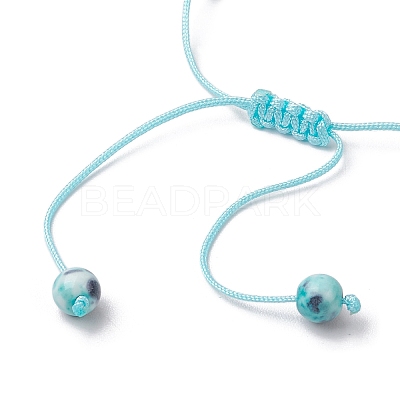 5Pcs Synthetic Gemston Braided Beaded Bracelets Sets BJEW-JB11016-1