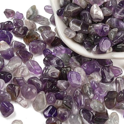 Natural Amethyst Chip Beads X-G-M364-12B-1