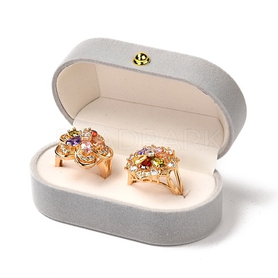 Rectangle Velvet Couple Rings Box CON-P013-A03-A-1