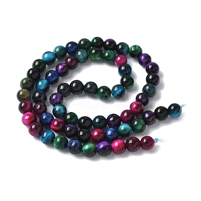 Natural Tiger Eye Beads Strands G-B133-A02-6MM-06-1