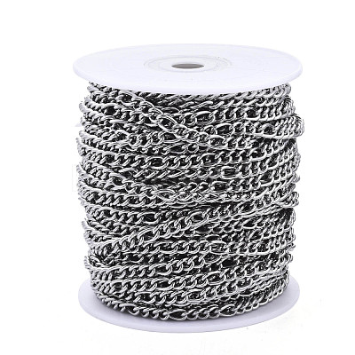Tarnish Resistant 304 Stainless Steel Curb Chains CHS-N001-05P-1