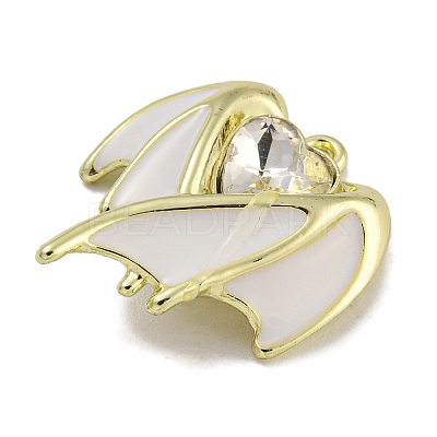 Rack Plating Alloy Enamel Pendants PALLOY-F312-49G-01-1