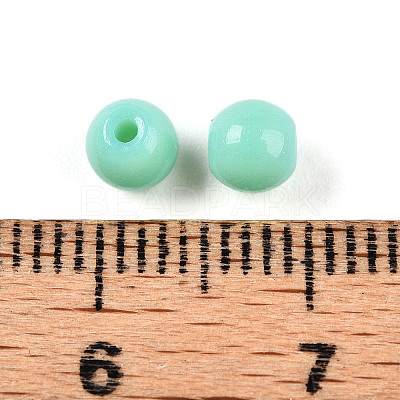 Opaque Solid Color Glass Beads GLAA-N007-4mm-A04-1