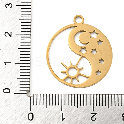 Ion Plating(IP) 304 Stainless Steel Pendants STAS-B056-26G-02-1