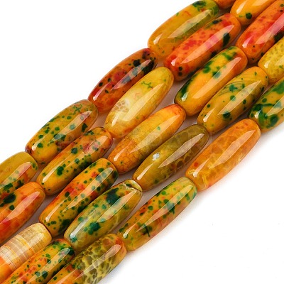 Dyed Natural Agate Beads Strands G-U029-H01-1