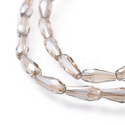Electroplate Glass Beads Strands EGLA-L015-A-1