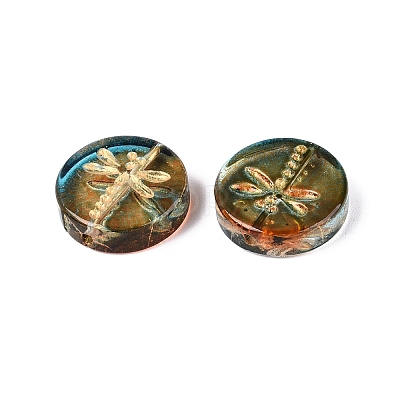 Baking Paint Transparent Glass Beads DGLA-N018-30A-1