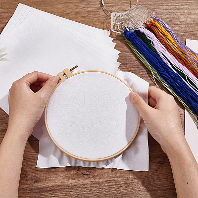 Ramie Cotton Embroidery Cloth DIY-BC0005-98-1