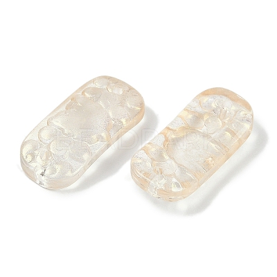 Spray Painted Transparent Glass Connector Charms LS-X1-GLAA-H035-06A-1