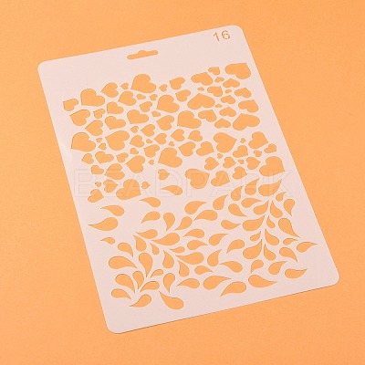 Plastic Reusable Drawing Painting Stencils Templates DIY-F018-B16-1