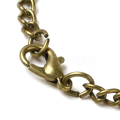 Alloy Glass Pendant Pocket Necklace WACH-S002-09AB-1