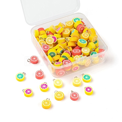 125Pcs 5 Style Handmade Polymer Clay Charms CLAY-LS0001-02-1