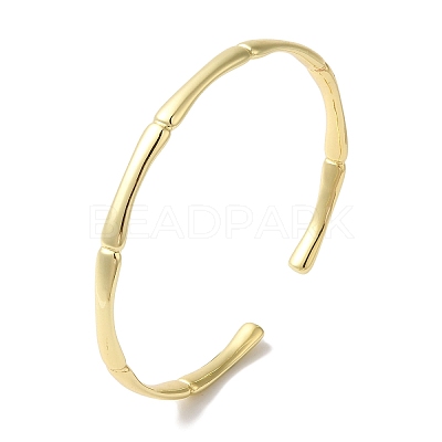 Brass Open Cuff Bangles for Women LS-BJEW-C070-05G-1