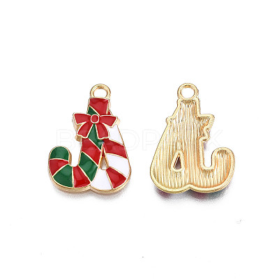 Rack Plating Alloy Enamel Charms X-ENAM-N055-163-1