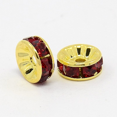 Brass Grade A Rhinestone Spacer Beads RSB037NF-09G-1