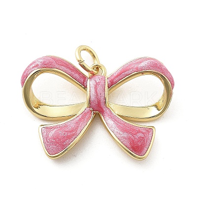 Brass Enamel Pendants KK-Q029-05G-01-1