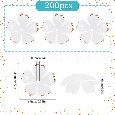 200Pcs Acrylic Bead Caps OACR-SC0001-83F-1