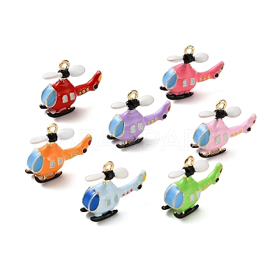 Alloy Enamel Pendants FIND-Z117-15G-1