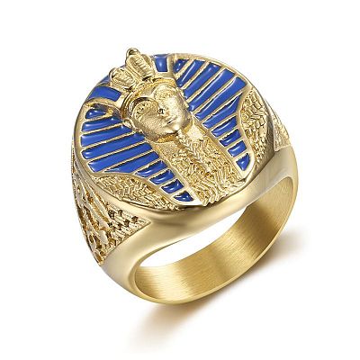 304 Stainless Steel and Enamel Finger Rings for Men FS-WGE3B17-01-1