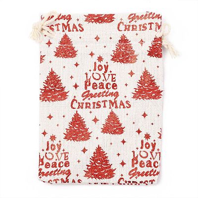 Christmas Theme Cotton Fabric Cloth Bag LS-ABAG-H104-B06-1