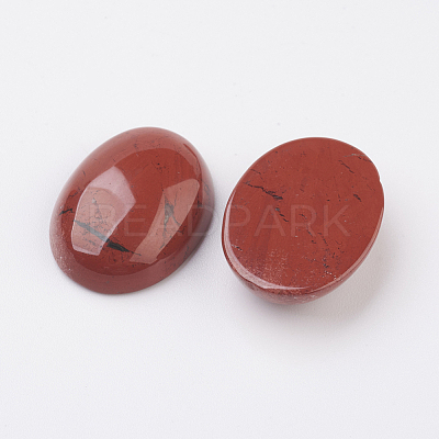 Natural Red Jasper Flat Back Cabochons G-G741-18x25mm-11-1