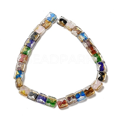 Handmade Gold Foil and Silver Foil Lampwork Beads FOIL-C001-01B-01-1