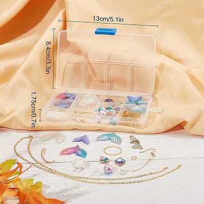 DIY Mermaid and Fishtail Shape Drop Earring Making Kit DIY-SC0018-15-1