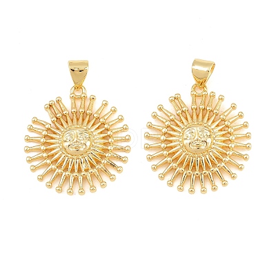 Brass Pendants KK-D232-17G-02-1
