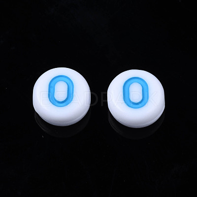 White Opaque Acrylic Beads MACR-T038-18-0-1