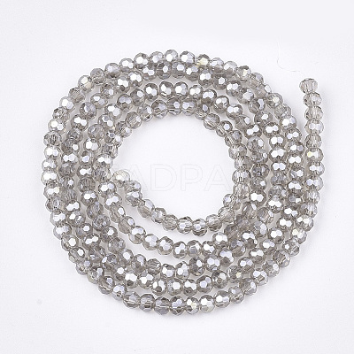 Electroplate Glass Beads Strands LS-EGLA-R016-4m-27-1