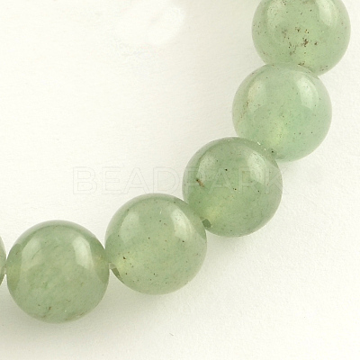 Natural Gemstone Green Aventurine Round Bead Strands G-R265-4mm-1