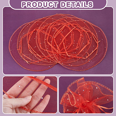 100Pcs Organza Bags ABAG-NB0002-12D-1