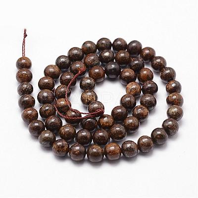 Natural Bronzite Bead Strands G-D840-57-4mm-1