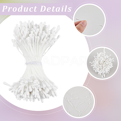 Gypsum with Cotton Cord Artificial Flower Core LS-DIY-WH20007-36A-09-1