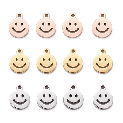 30Pcs 3 Colors 304 Stainless Steel Charms STAS--LS0001-26-1