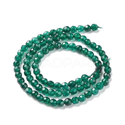 Dyed Natural White Jade Round Beads Strands G-E311-4mm-04-1