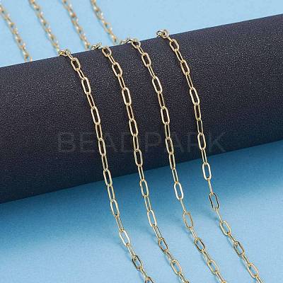 3.28 Feet Soldered Brass Paperclip Chains X-CHC-G005-06G-1