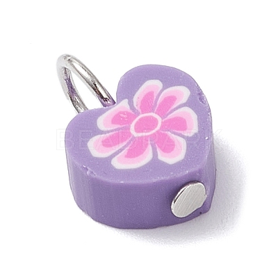 Handmade Polymer Clay Pendants PALLOY-JF04357-01-1
