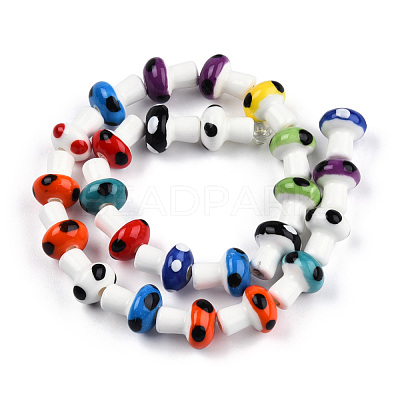 Handmade Porcelain Bead Strands PORC-N007-21-1