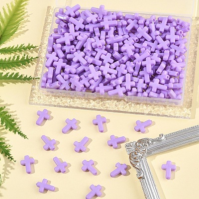 200Pcs Opaque Acrylic Beads SACR-FS0001-39F-1