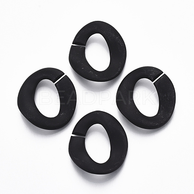 Spray Painted CCB Plastic Linking Rings CCB-R104-05B-01-1