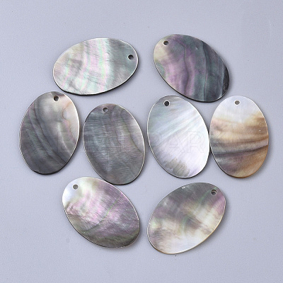 Black Lip Shell Pendants SSHEL-S251-33B-1