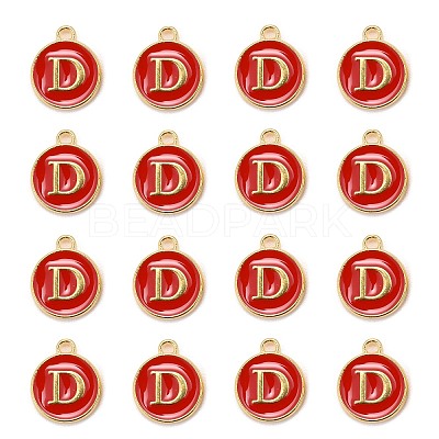 Golden Plated Alloy Enamel Charms ENAM-S118-03D-1