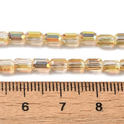 Electroplate Glass Beads Strands EGLA-D031-01-19-1