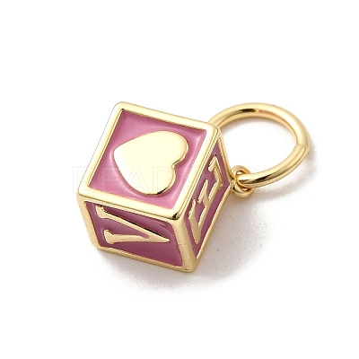 Brass Enamel Pendants KK-P338-43G-03-1