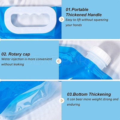 Plastic Outdoor Water Bag AJEW-CN0006-39A-1